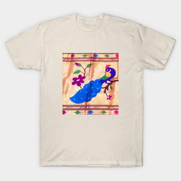 Peacock T-Shirt by NBMSSILKSAREE 